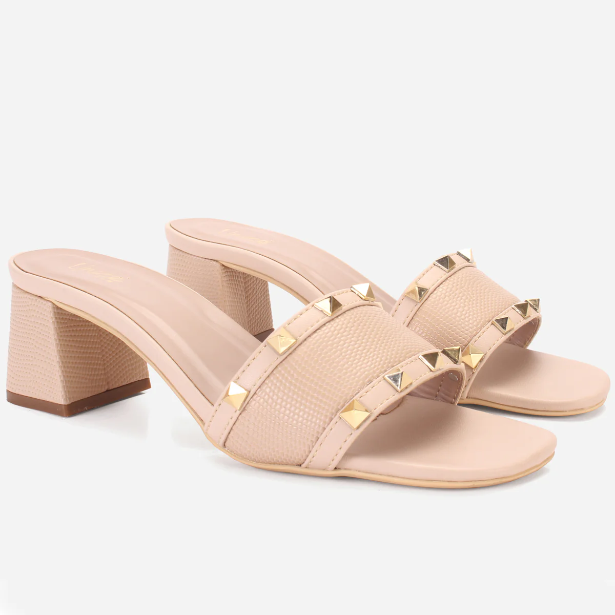 Womens "DEENA" Decorated Block Heeled Sandals - Image 2