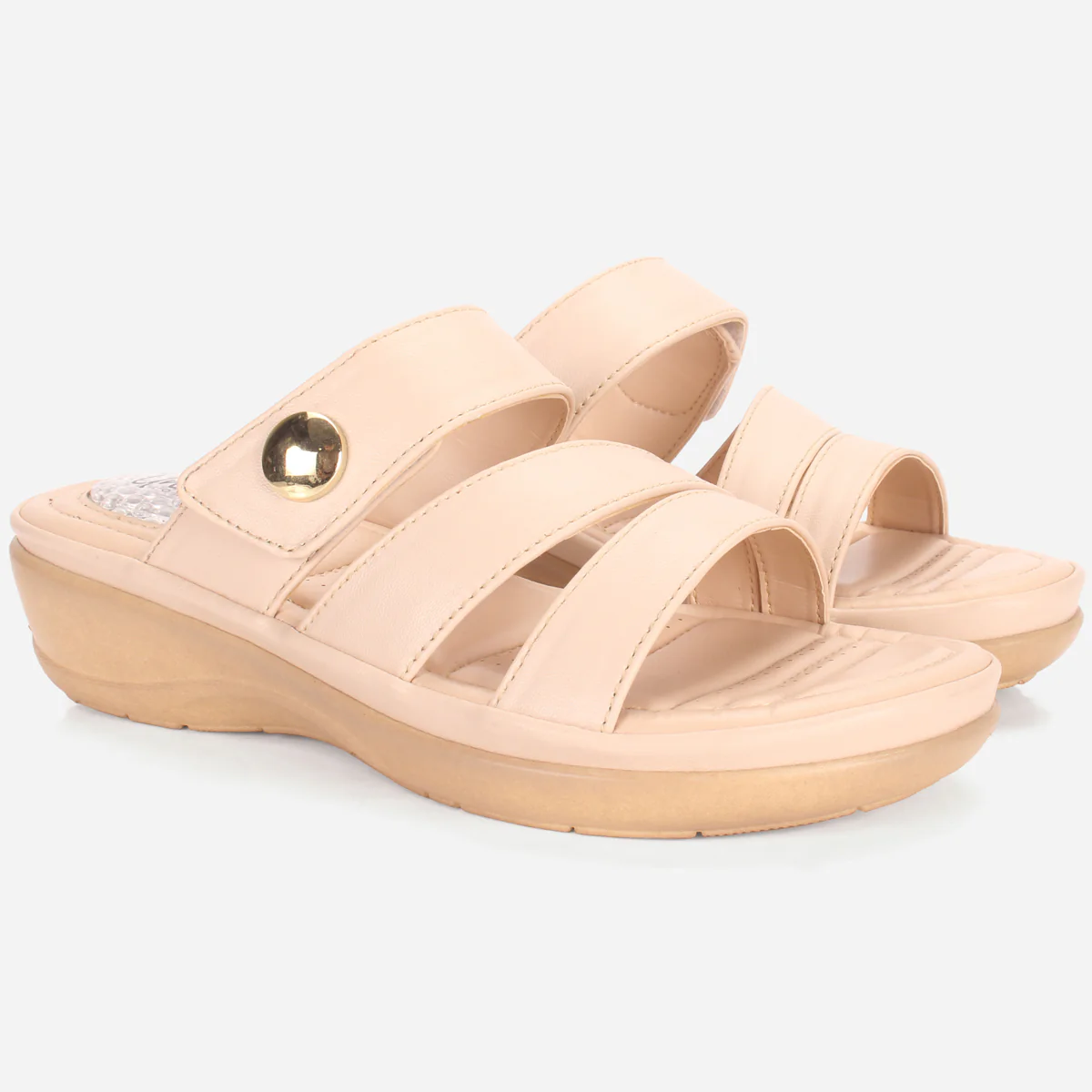 Womens "DIANA" Comfy Everyday Casual Wedge Slippers - Image 2