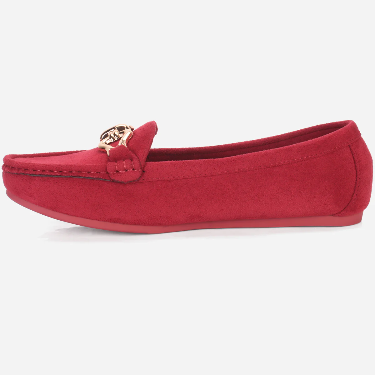 Womens "DOIRE" Flat Comfy Slide In Moccasins - Image 3