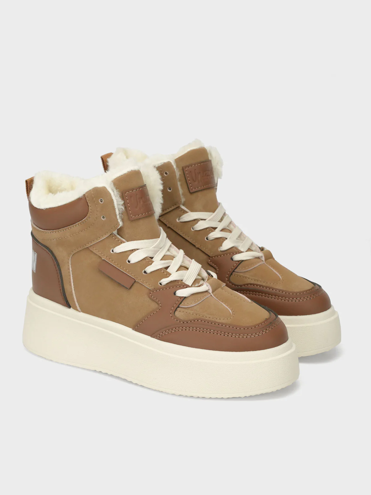 Womens "EIMEAR" Casual FauxFur Trainers - Image 2