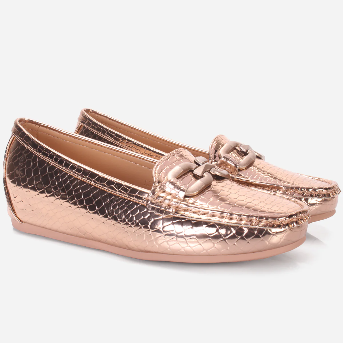 Womens "ELENA" Wedge Comfy Slide In Moccasins - Image 2