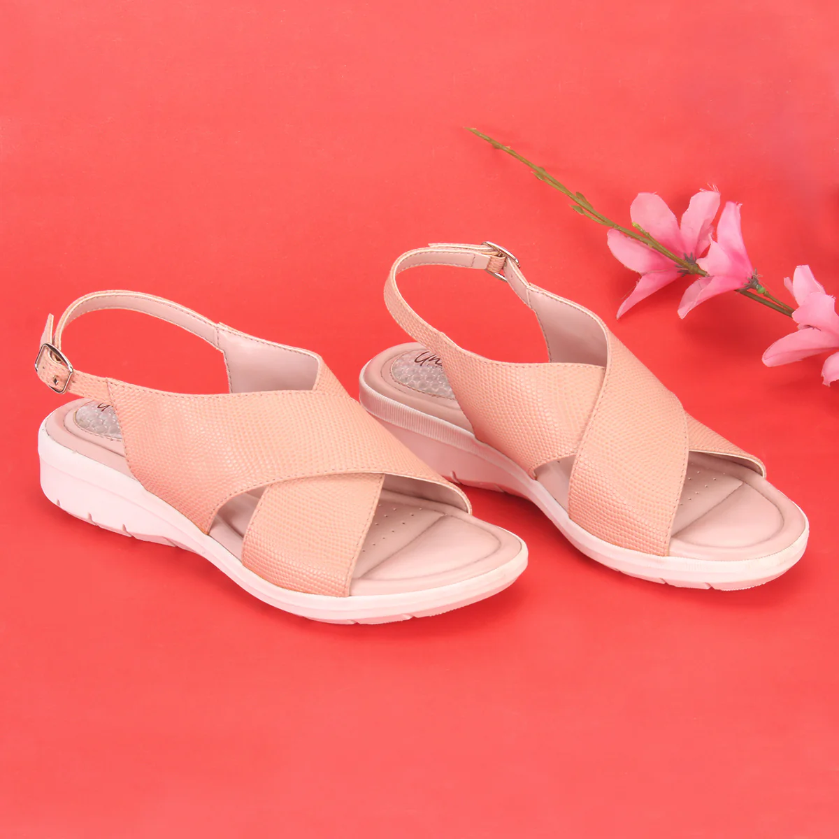 Women's "ELENA" Wide Strap Open Toe Sandals - Image 6