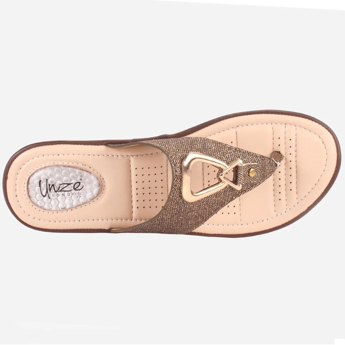 Womens "ERINE" Open Toe Comfy Everyday Wedge Slipper - Image 4