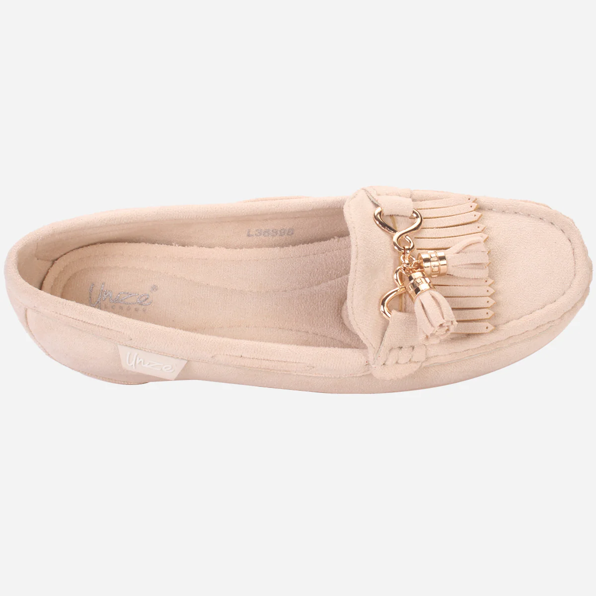 Womens "FIJI" Wedge Comfy Slide In Moccasins - Image 4