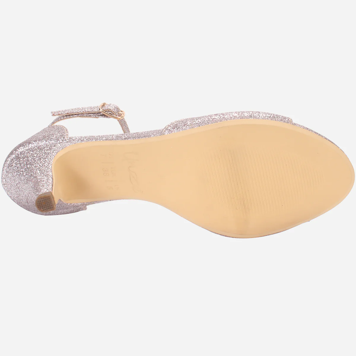 Womens "FLORAA" Glitter Open Toe Wedding Sandals - Image 5