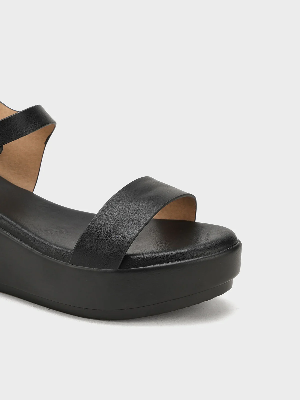 Womens "GITANE" Soft Wedge Sandals - Image 4