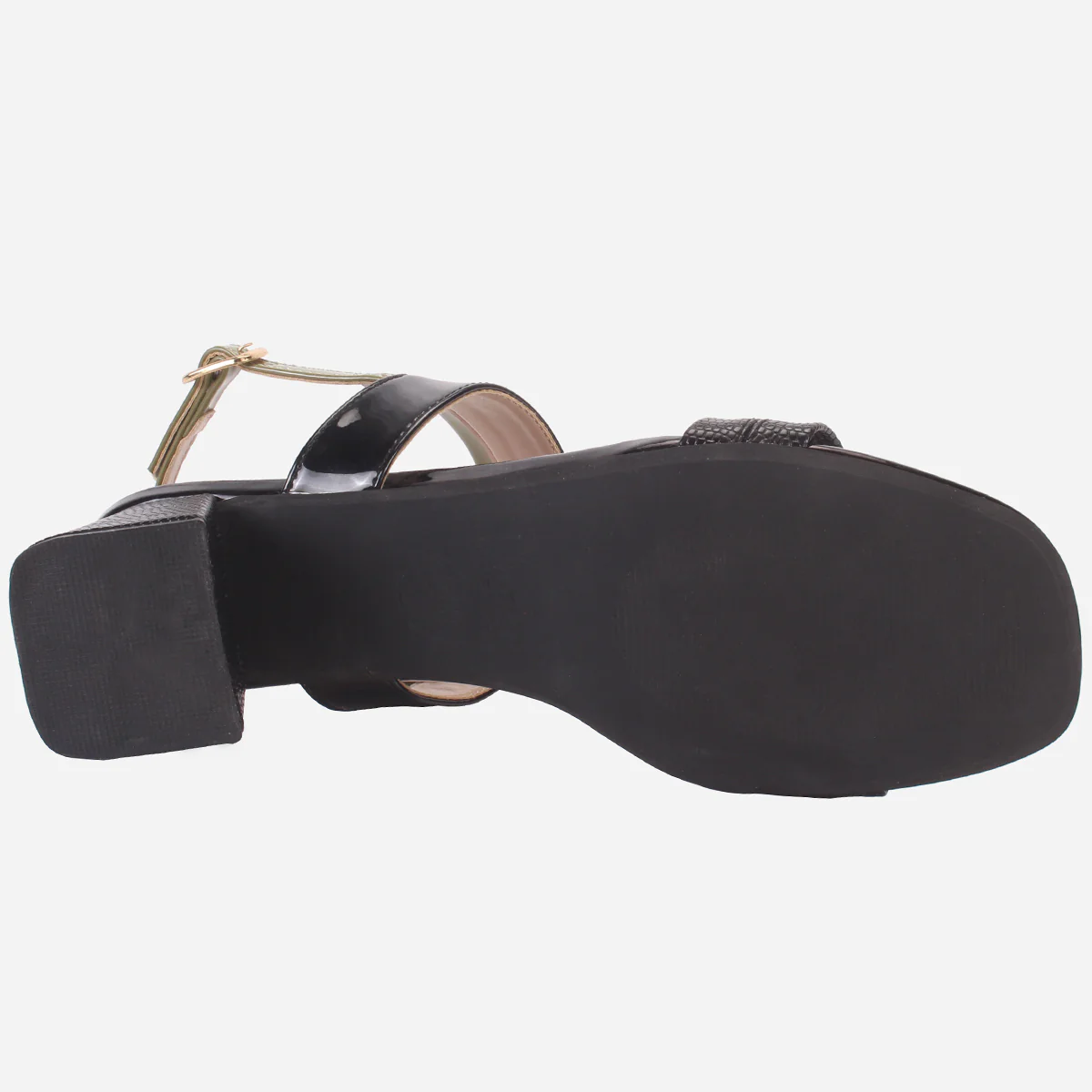 Womens "GLAZIA" Patent Block Heel Sandals - Image 5