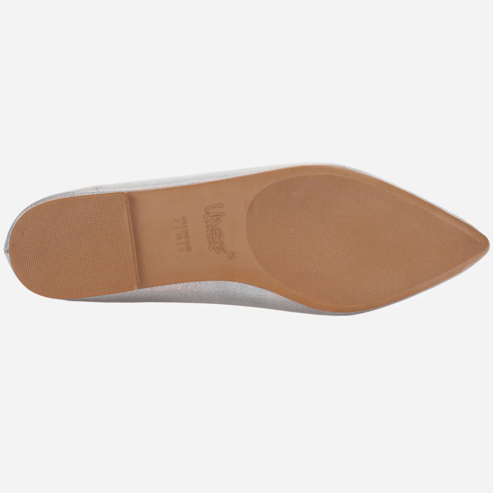 Women's "GLIZ" Pointed Toe Decorated Flat Pumps - Image 5