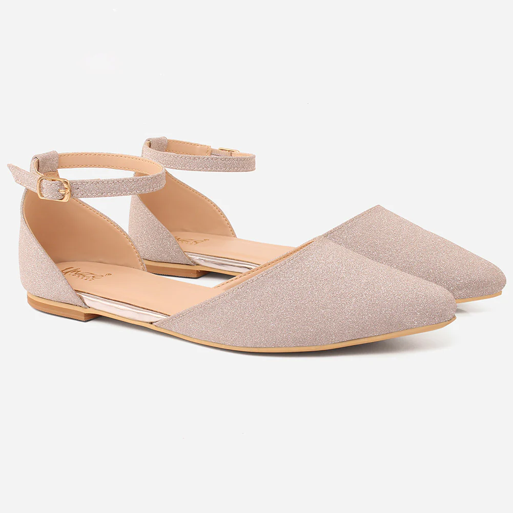 Womens "HARLEY" Ballet Flats Ankle Strap Dress Shoes Sandals - Image 2