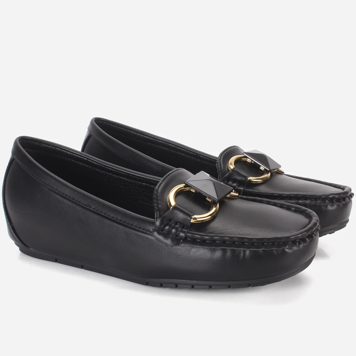 Womens "HERMEIN" Low Wedge Moccasins - Image 2