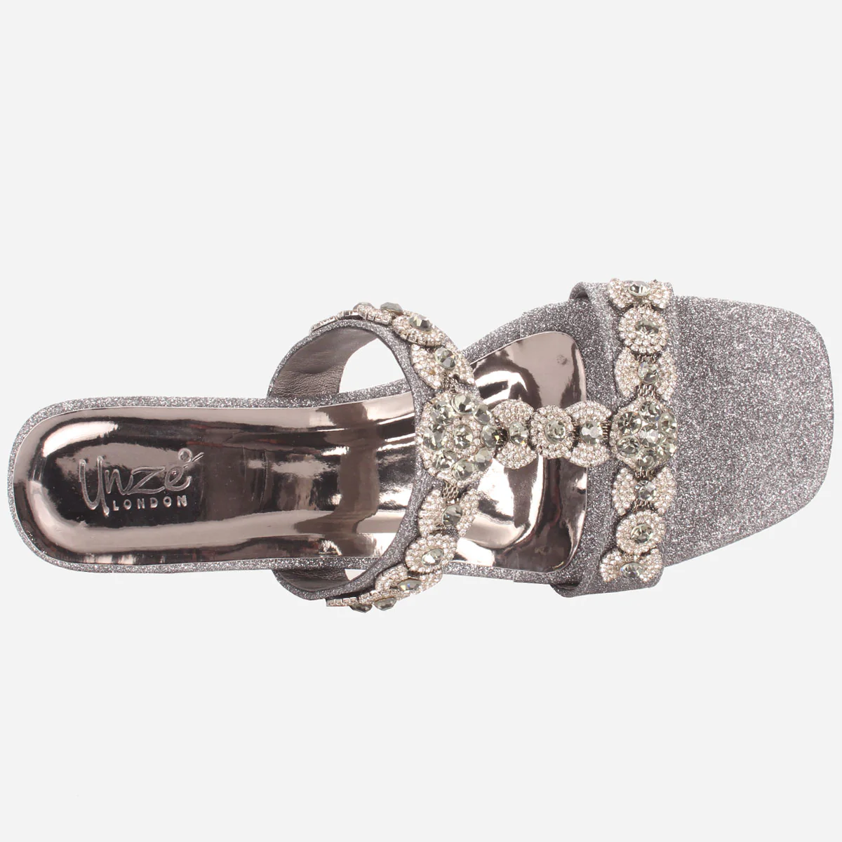 Women's "HIRAX" Decorated Block Heel Slide in Sandals - Image 4
