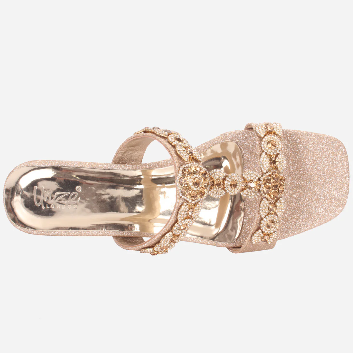 Women's "HIRAX" Decorated Block Heel Slide in Sandals - Image 4