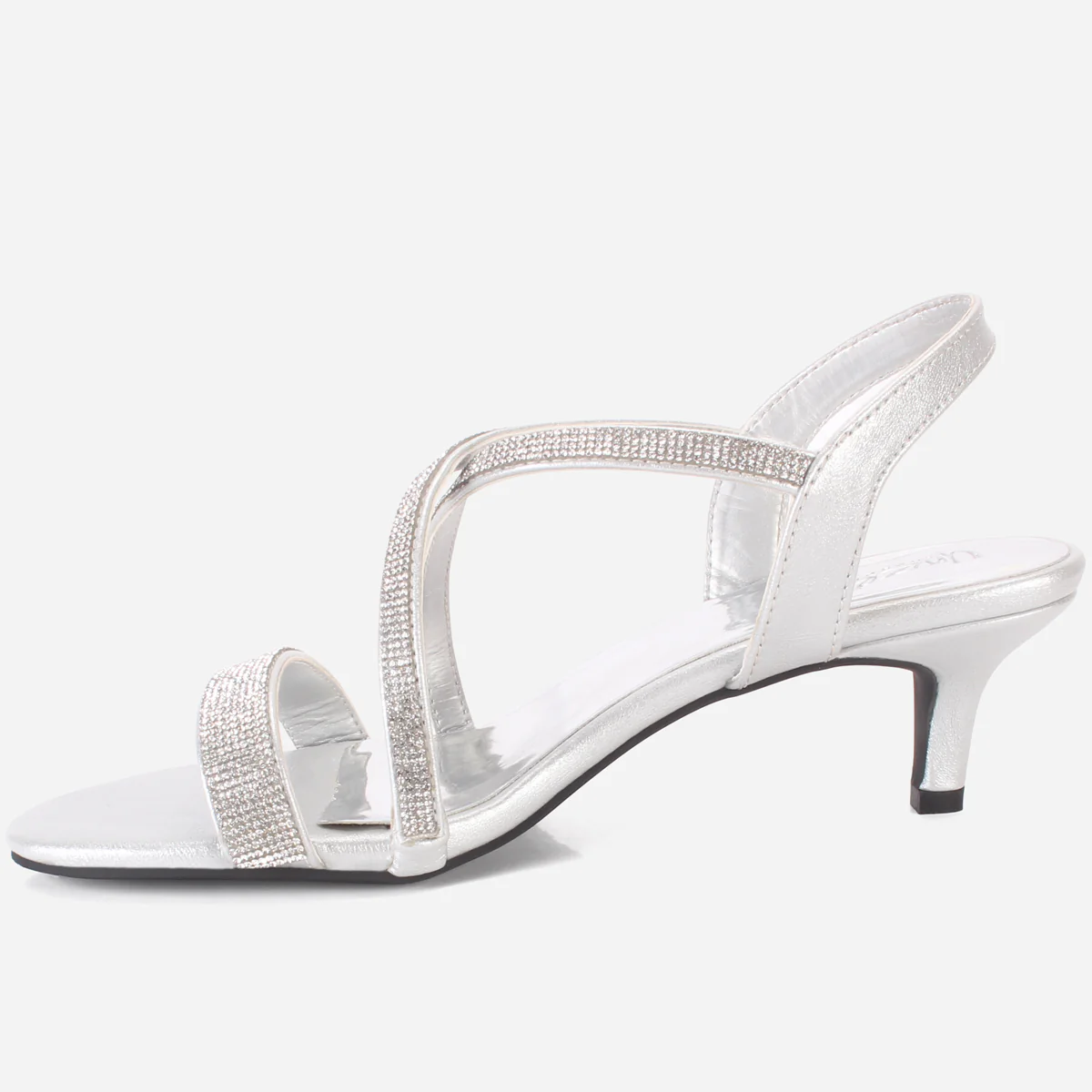 Womens "HIYLO"Glitter Low Heel Party Sandals - Image 3