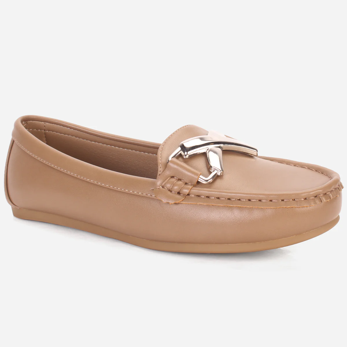 Womens "JAVIER" Flat Comfy Slide In Moccasins