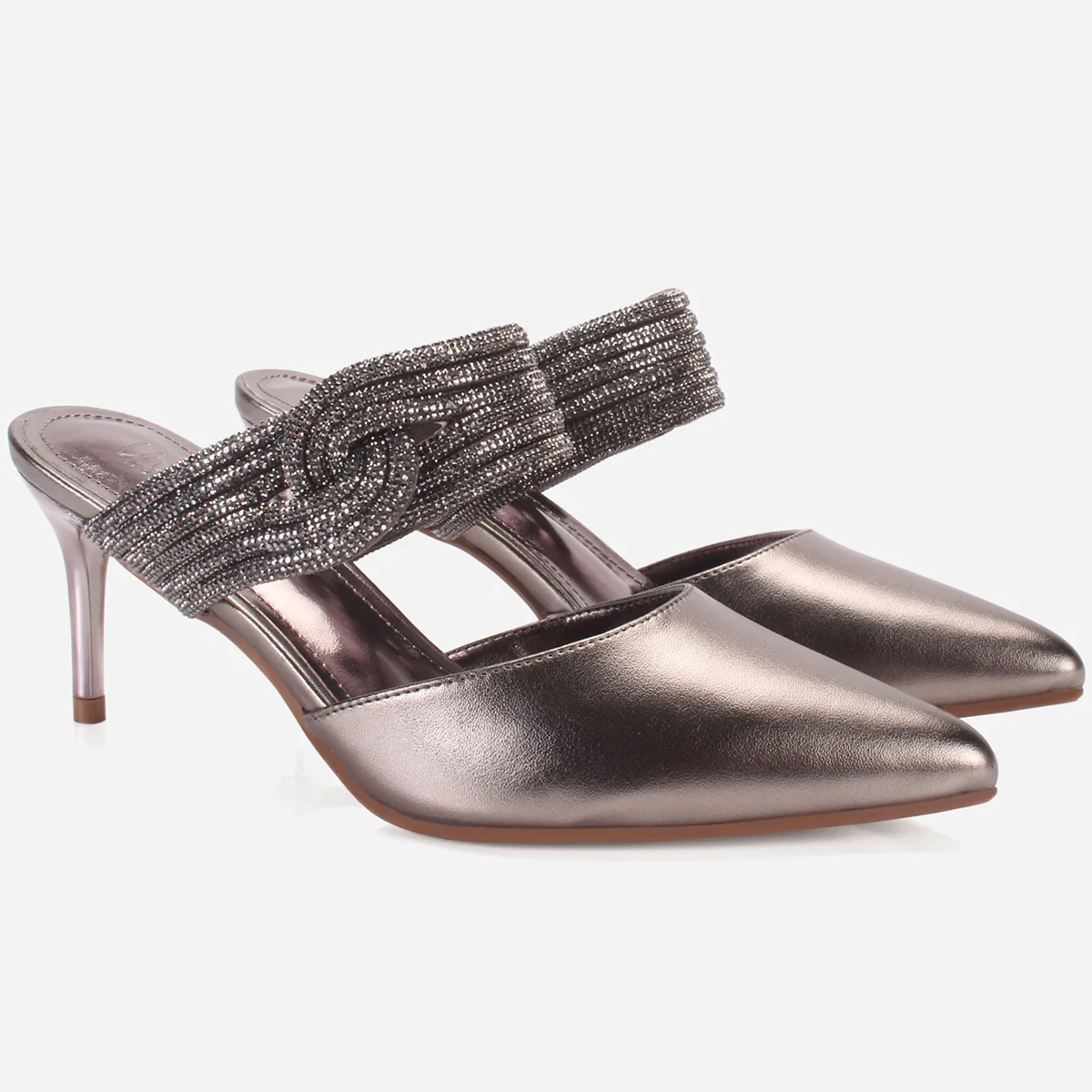 Womens "JANVOY" Embellished Pointed Toe Sandals - Image 2