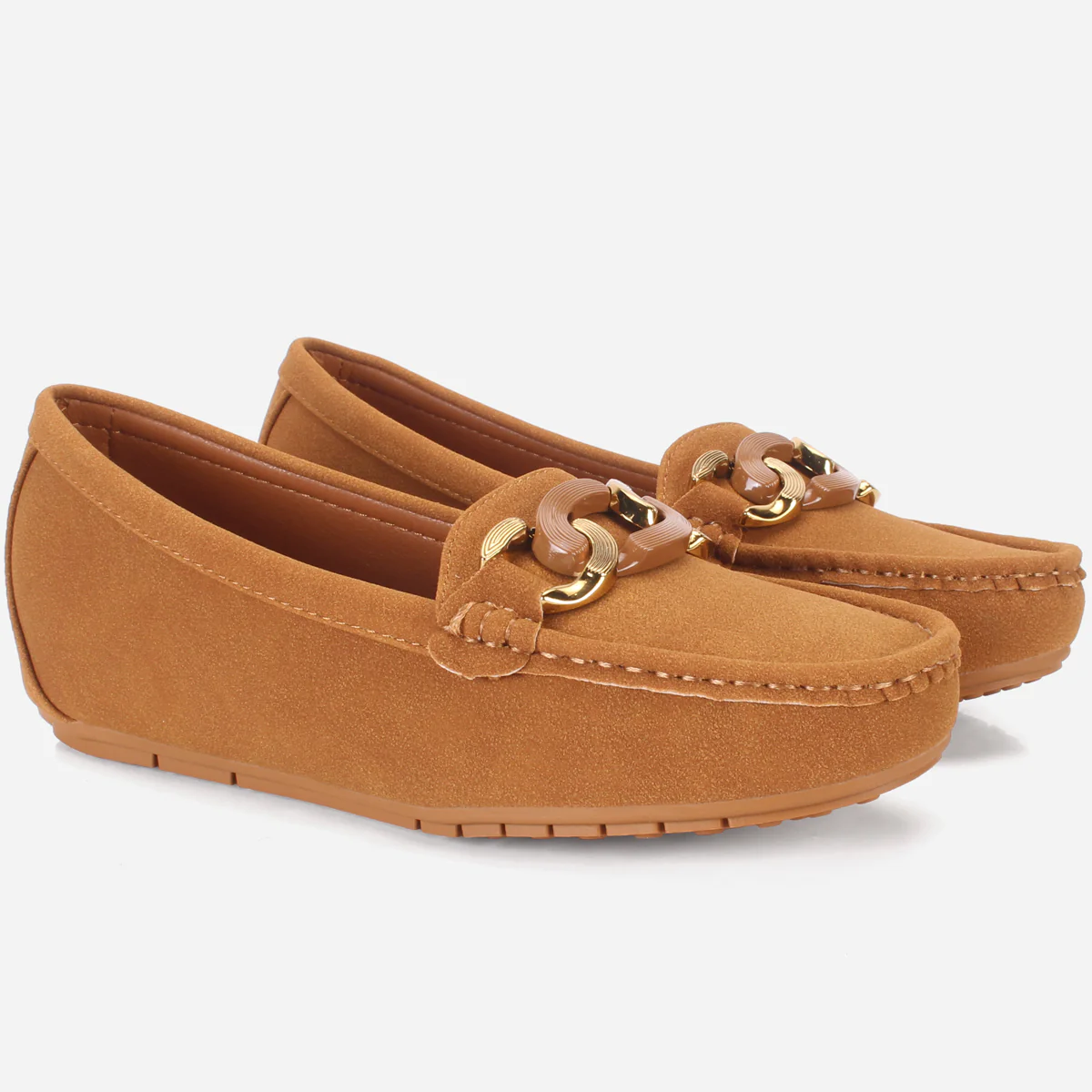 Womens "KADENCE" Low Wedge Moccasins - Image 2