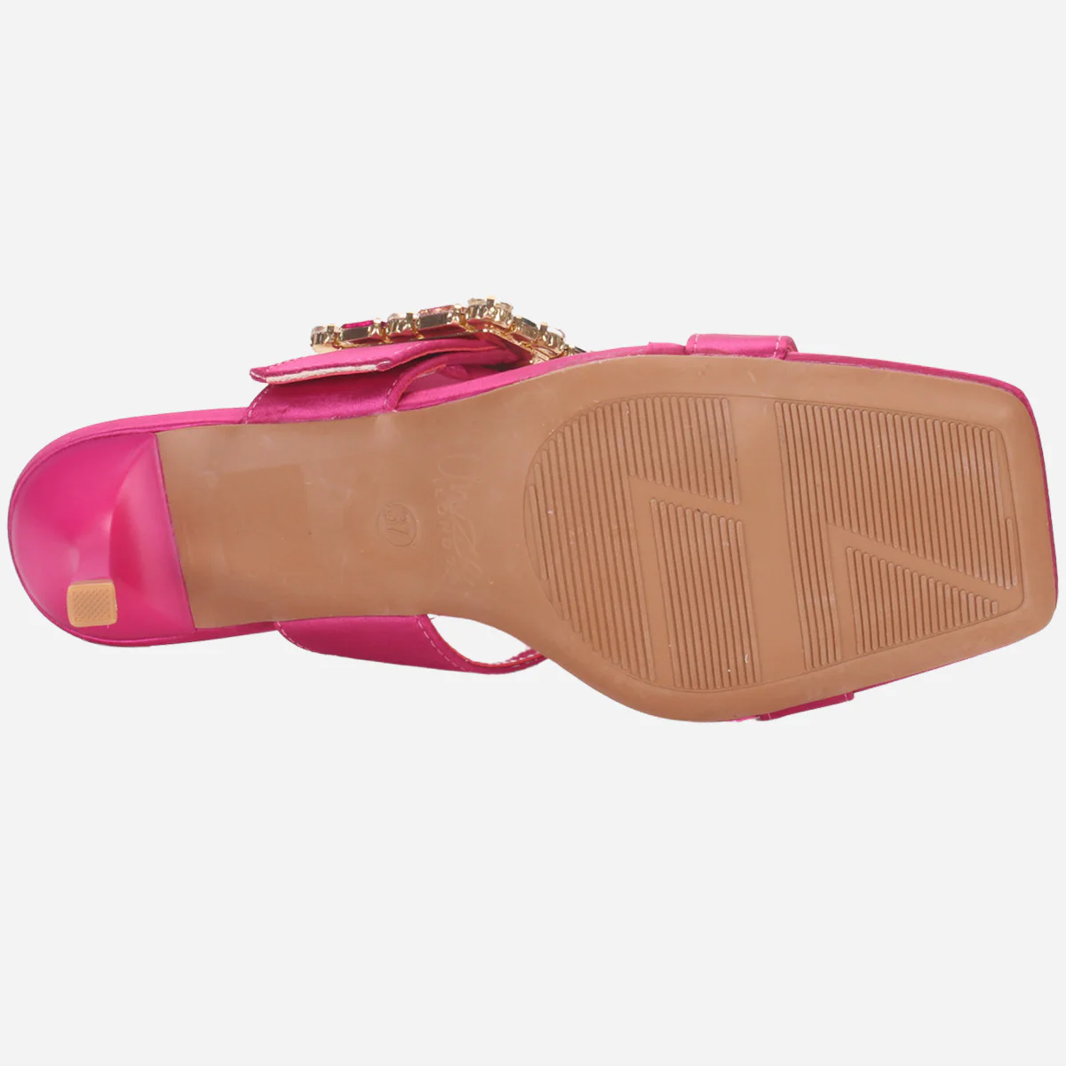 Women's "KARLY" Satin Buckled Sandals - Image 5