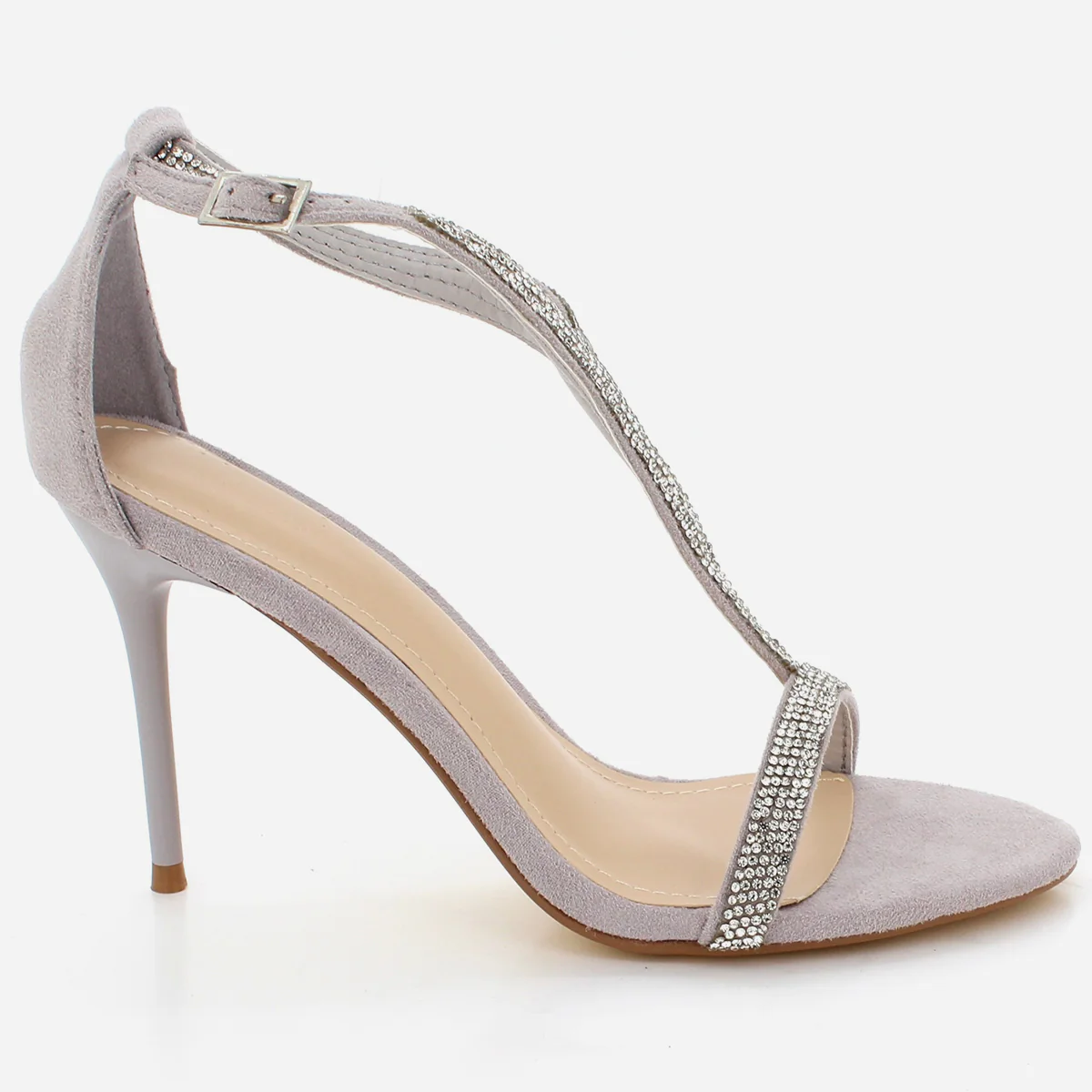 Women's "KAROSE" Decorated T-Bar Strap Evening Sandals - Image 2