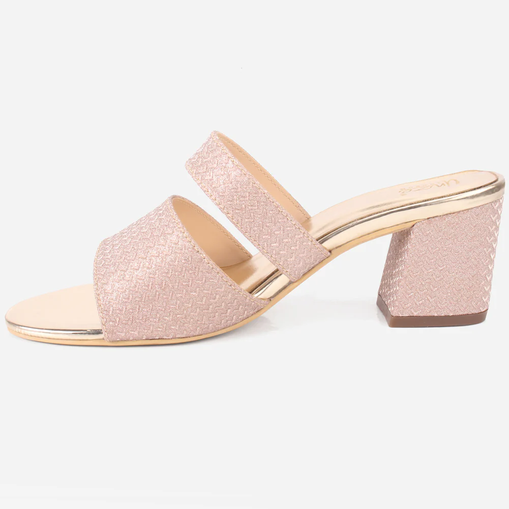 Womens "KENEDY" Shimmery Slip Ons Summer Sandals - Image 3