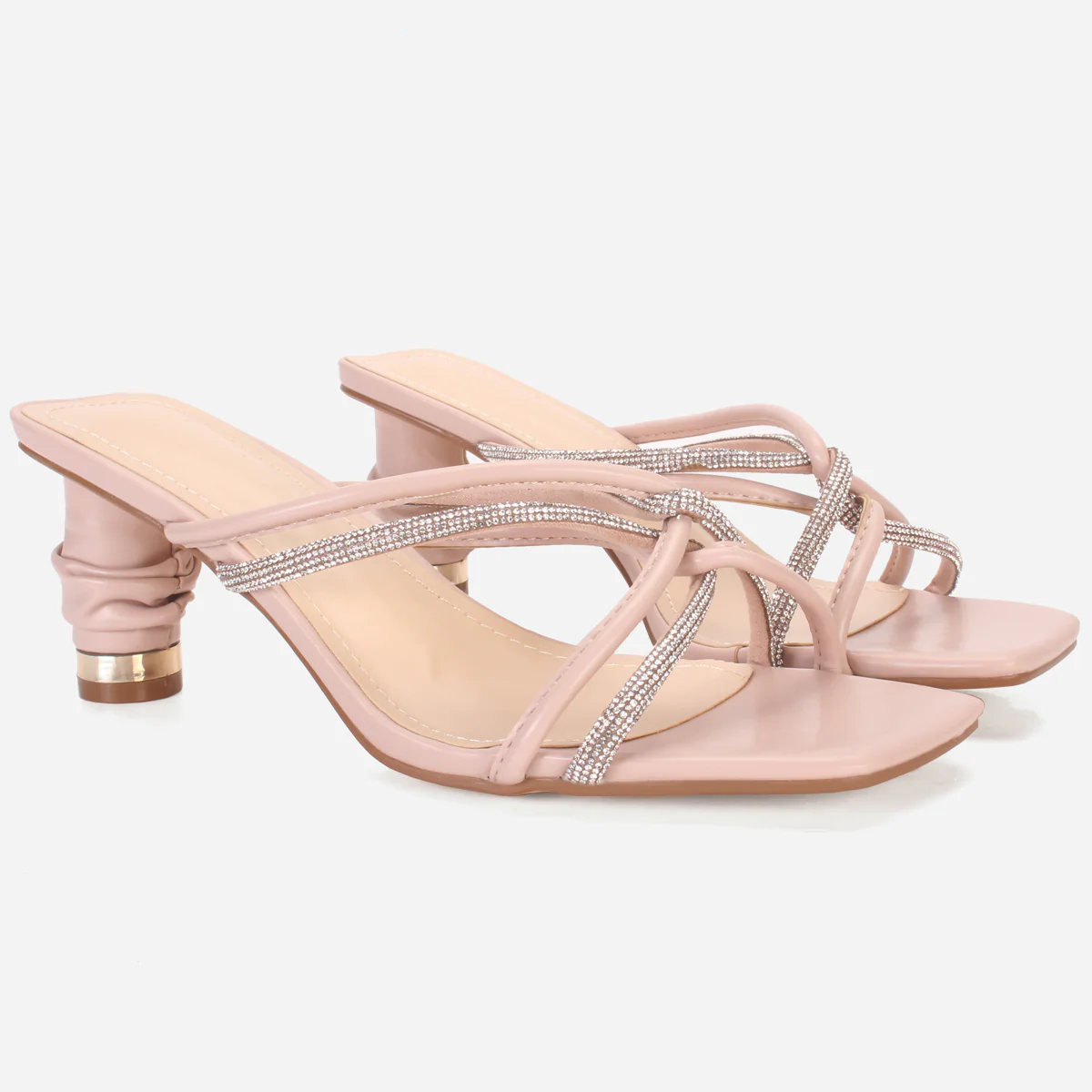 Women's "KESHA" Shimmery Slide in Sandals - Image 2