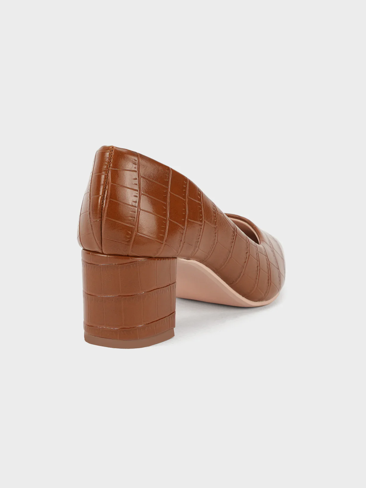 Women's "KIENNA" Textured Block Heel Courts - Image 3