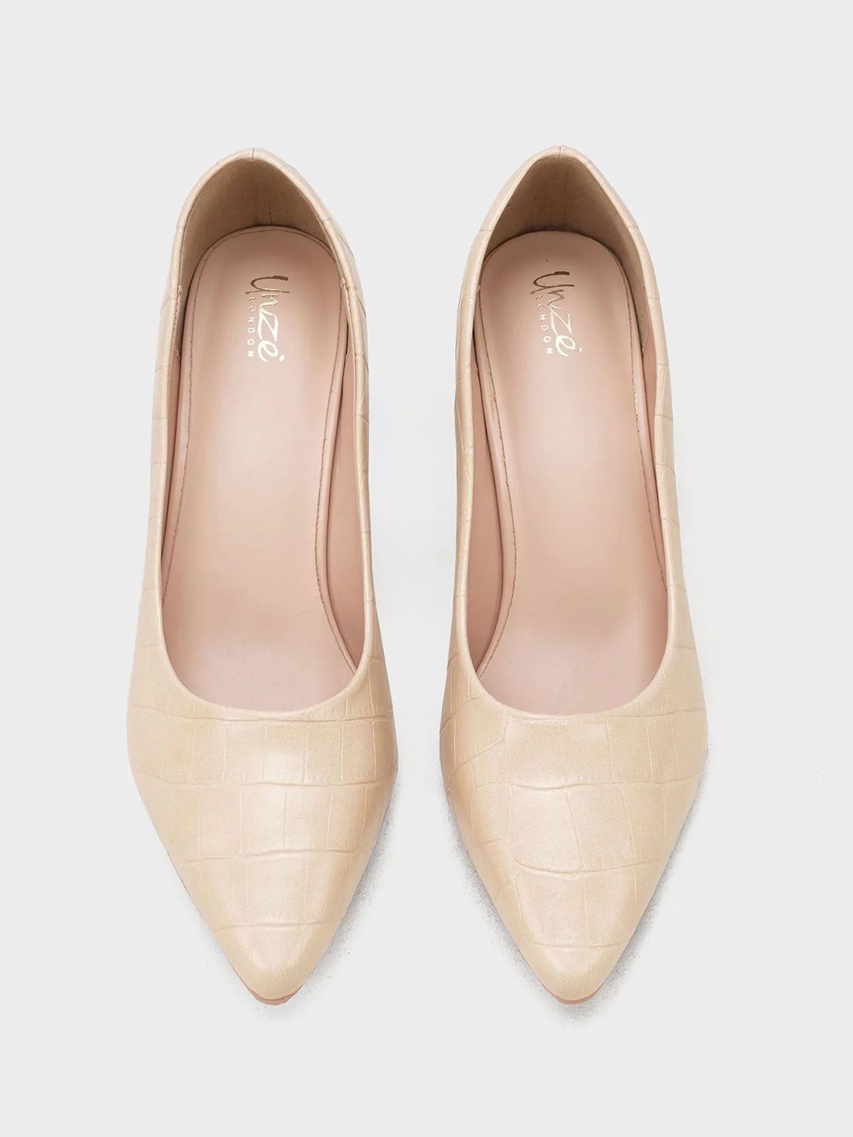 Women's "KIENNA" Textured Block Heel Courts - Image 6