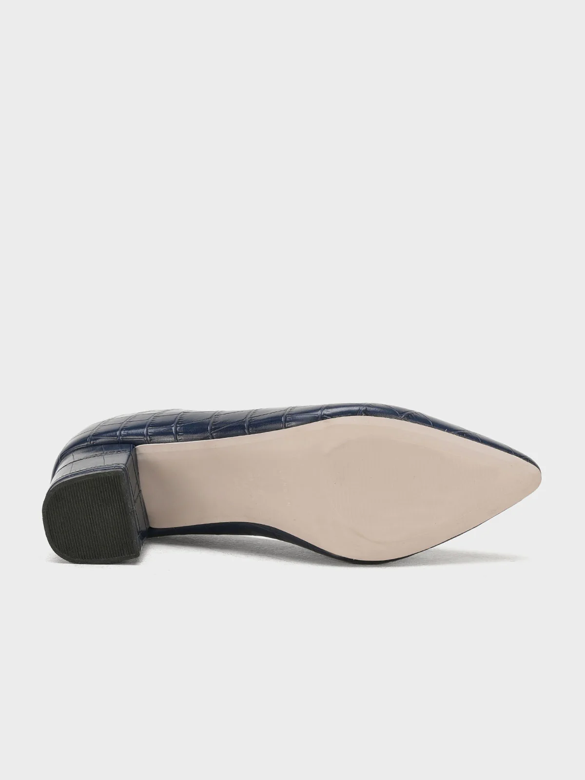 Women's "KIENNA" Textured Block Heel Courts - Image 5