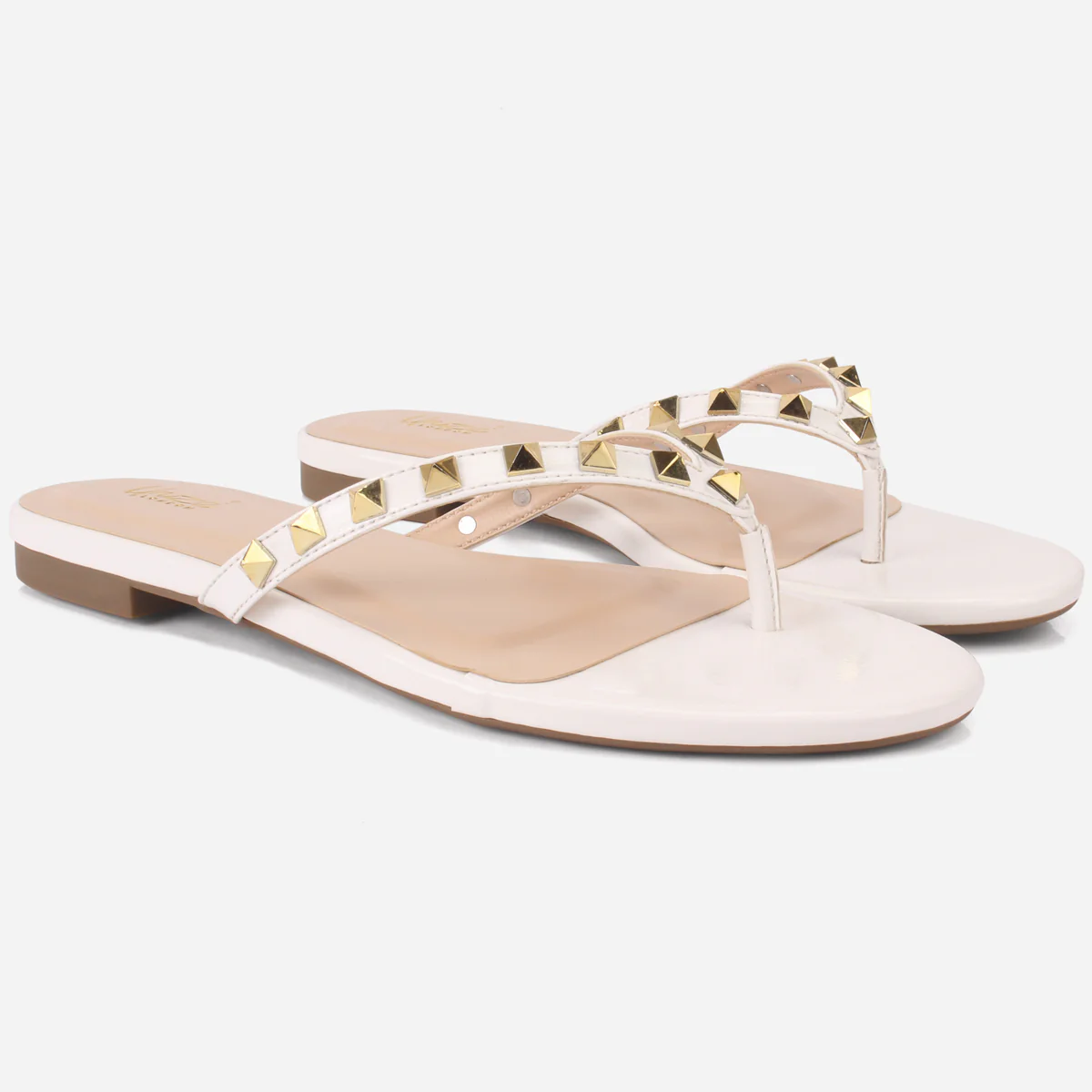 Womens "LEILI" Stud Detailing Summer Slippers - Image 2