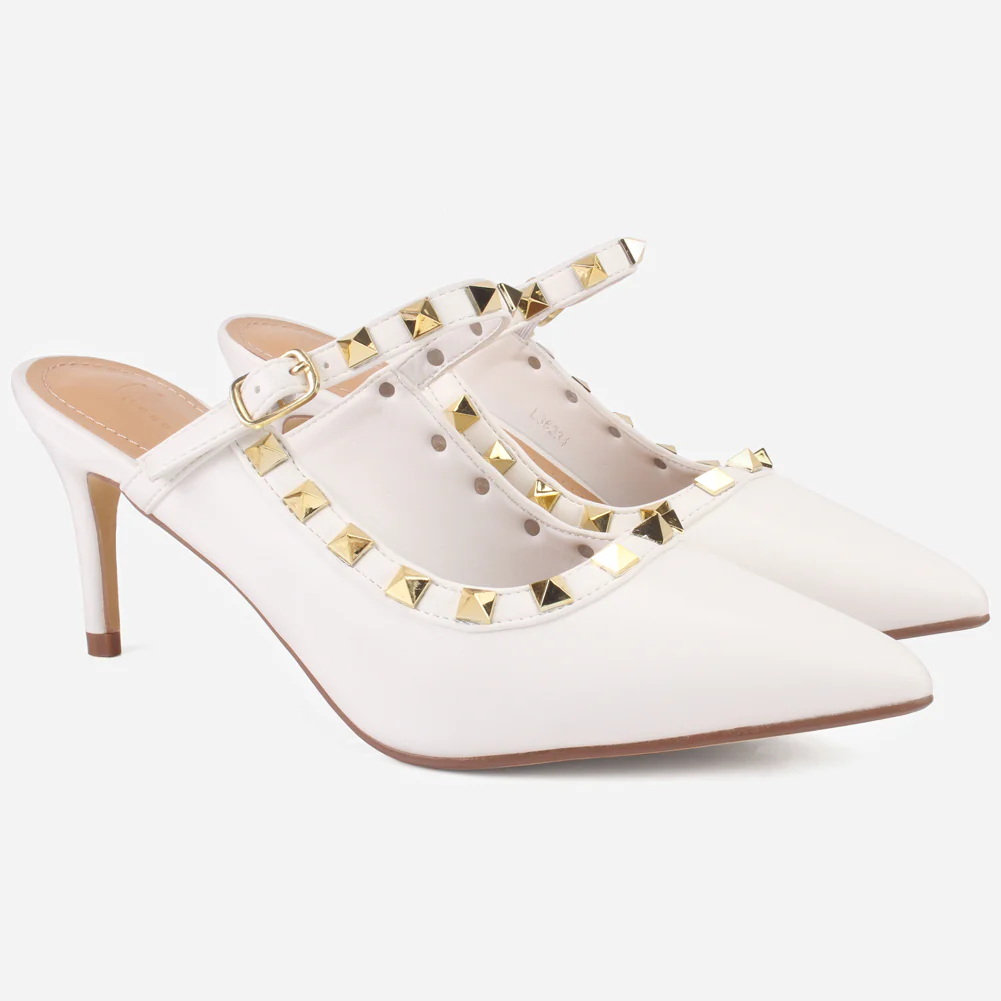 Women's "LIZA" Studs Accented Sandals - Image 2