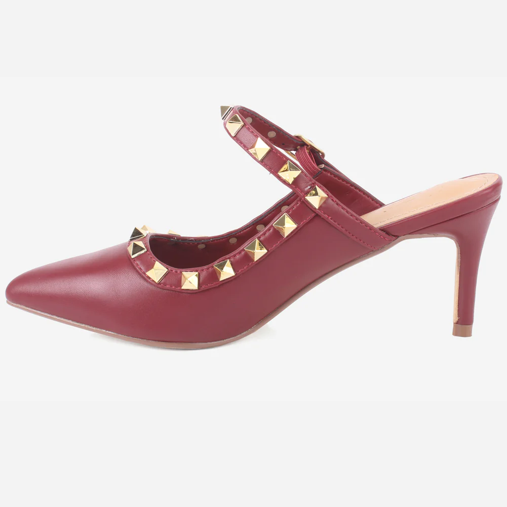 Women's "LIZA" Studs Accented Sandals - Image 3