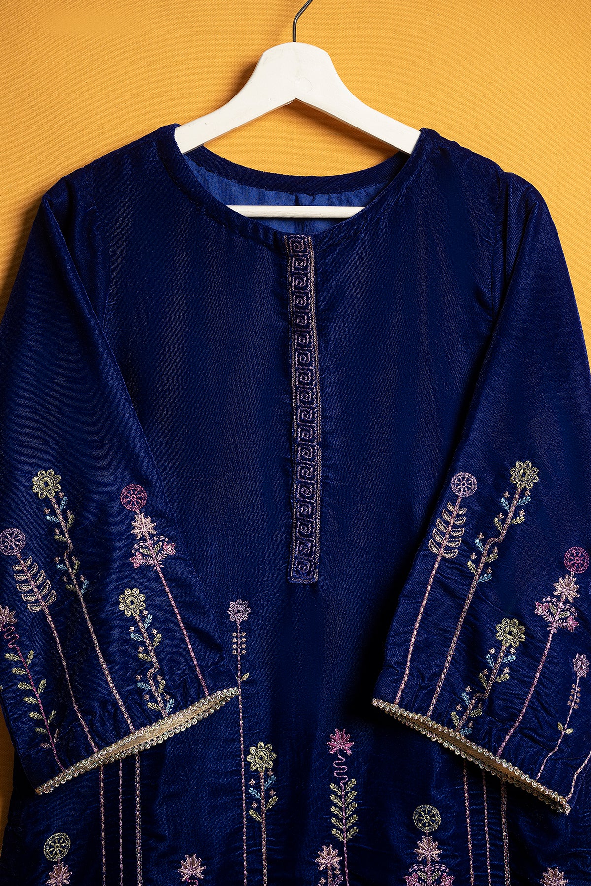 "LOKINA" Embroidered Velvet Shirt - Image 4