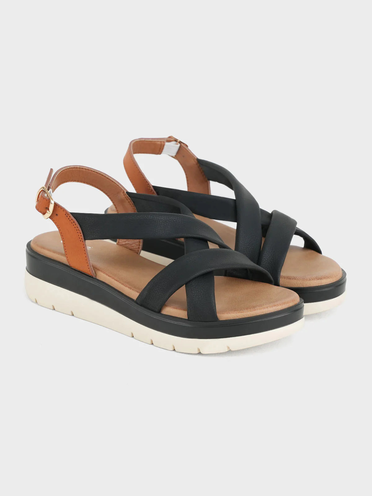Womens "LUELLA" Casual Cross Over Sandals - Image 2