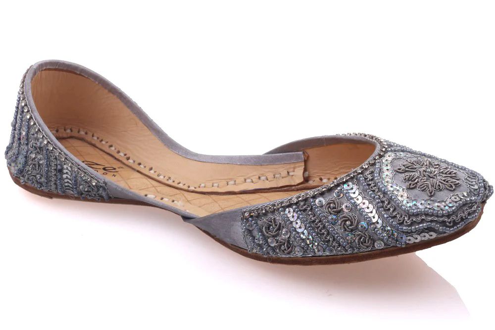 Womens ‘Lynton’ Embroidered Leather Indian Khussa