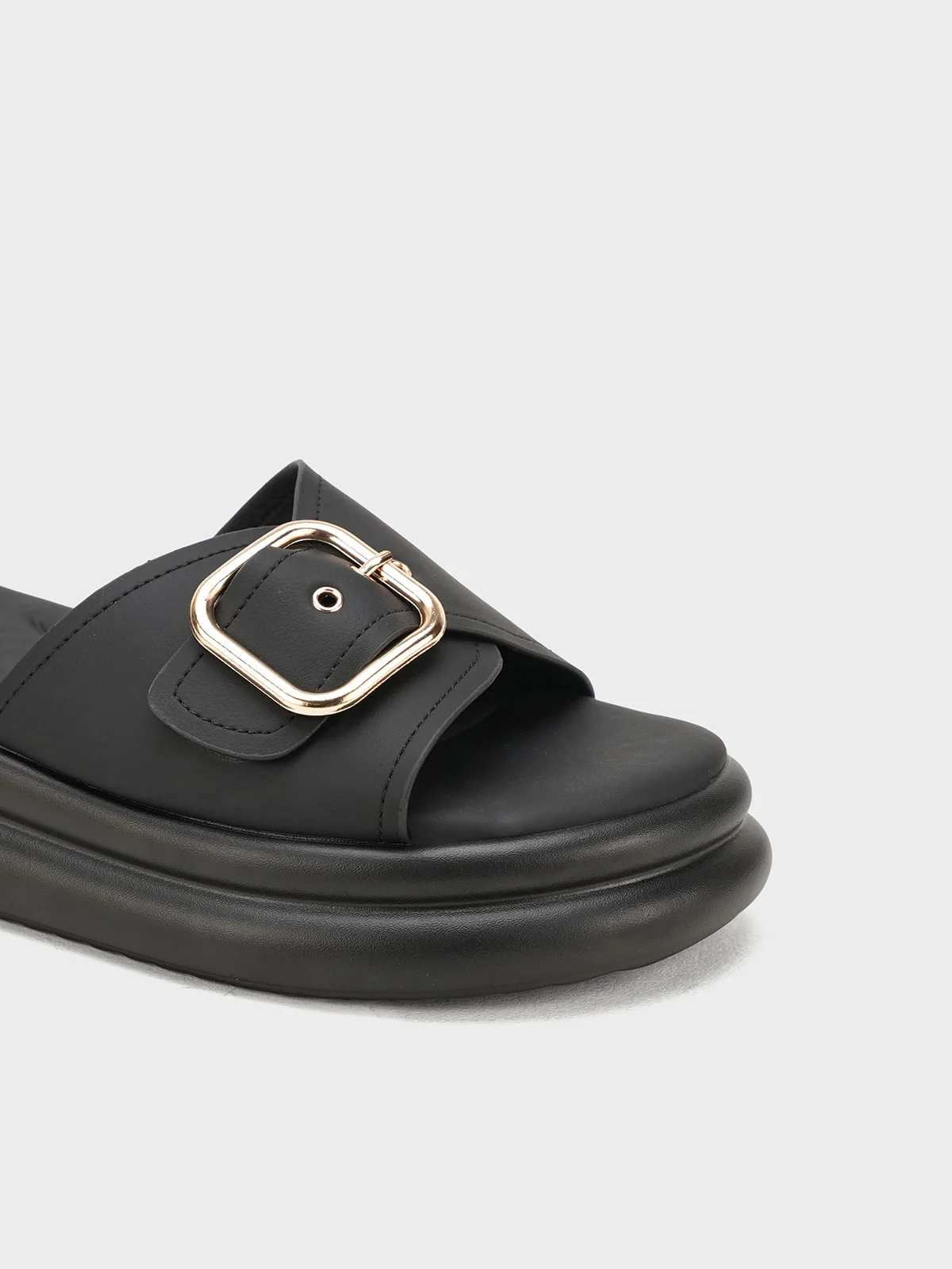 Womens "NEVYA" Easy Slip On Slippers - Image 4