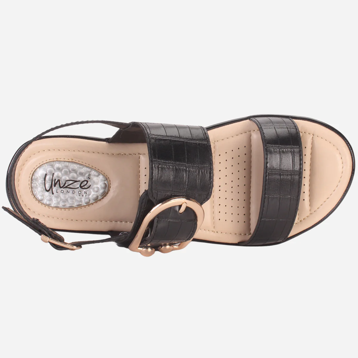 Womens "NIAMA" Open Toe Comfy Everyday Wedge Sandals - Image 4