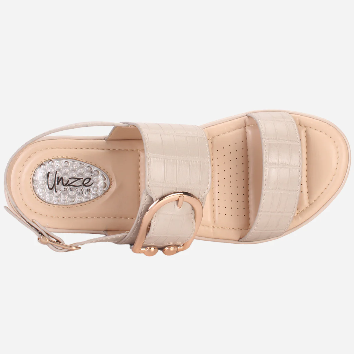 Womens "NIAMA" Open Toe Comfy Everyday Wedge Sandals - Image 4