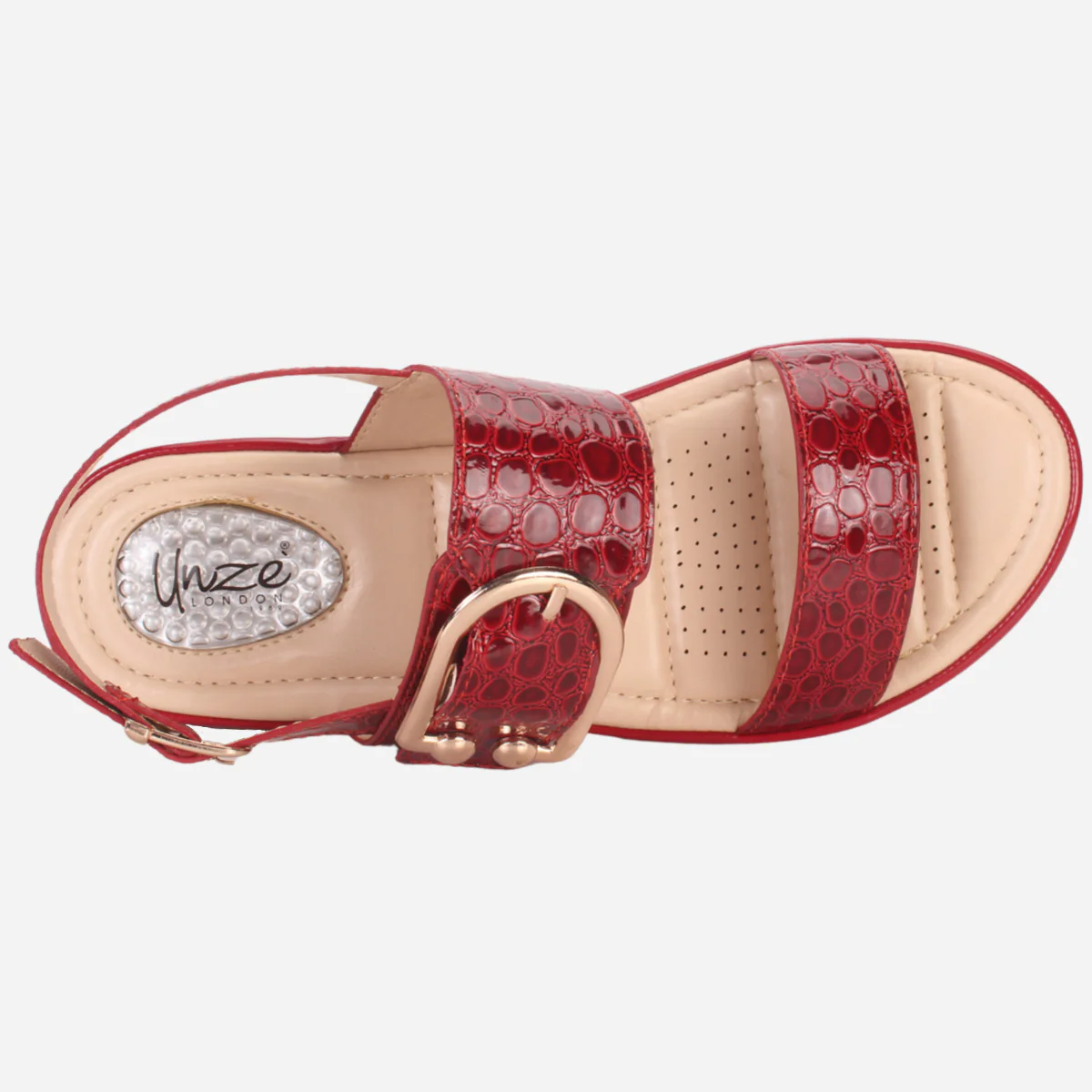 Womens "NIAMA" Open Toe Comfy Everyday Wedge Sandals - Image 4