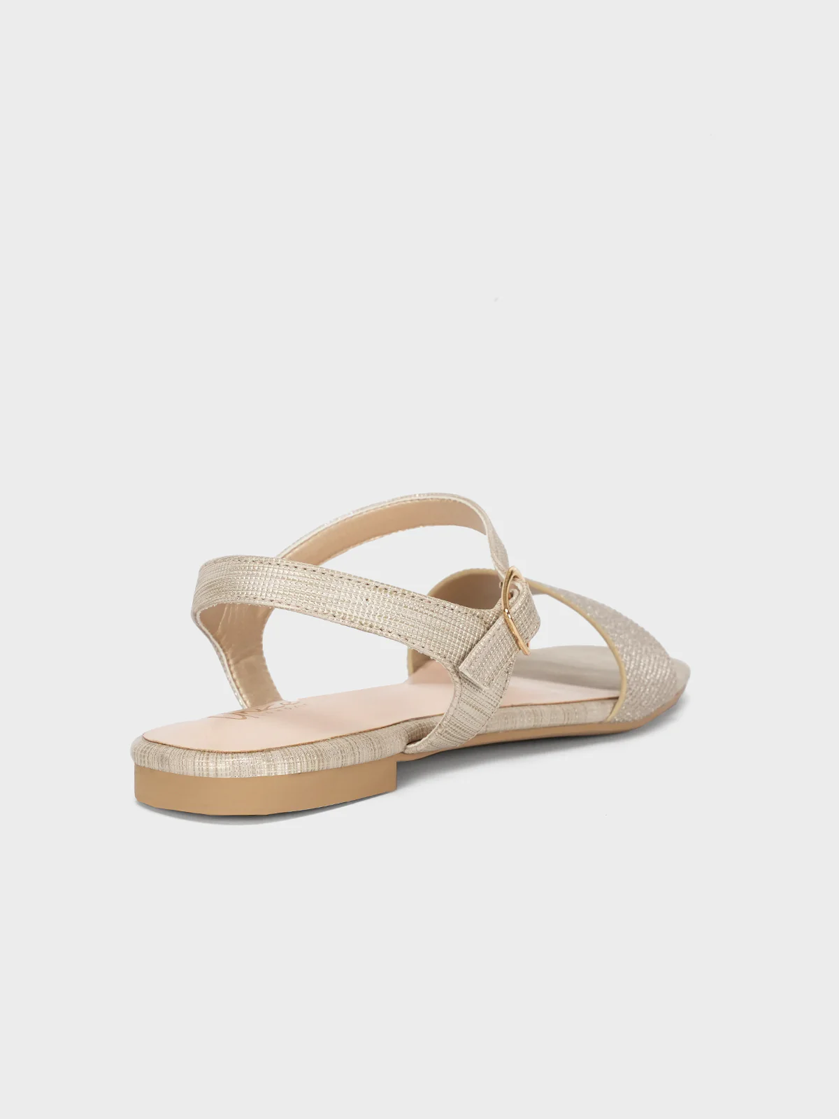 Womens "ORIOLE" Shimmer Flat Sandals - Image 3