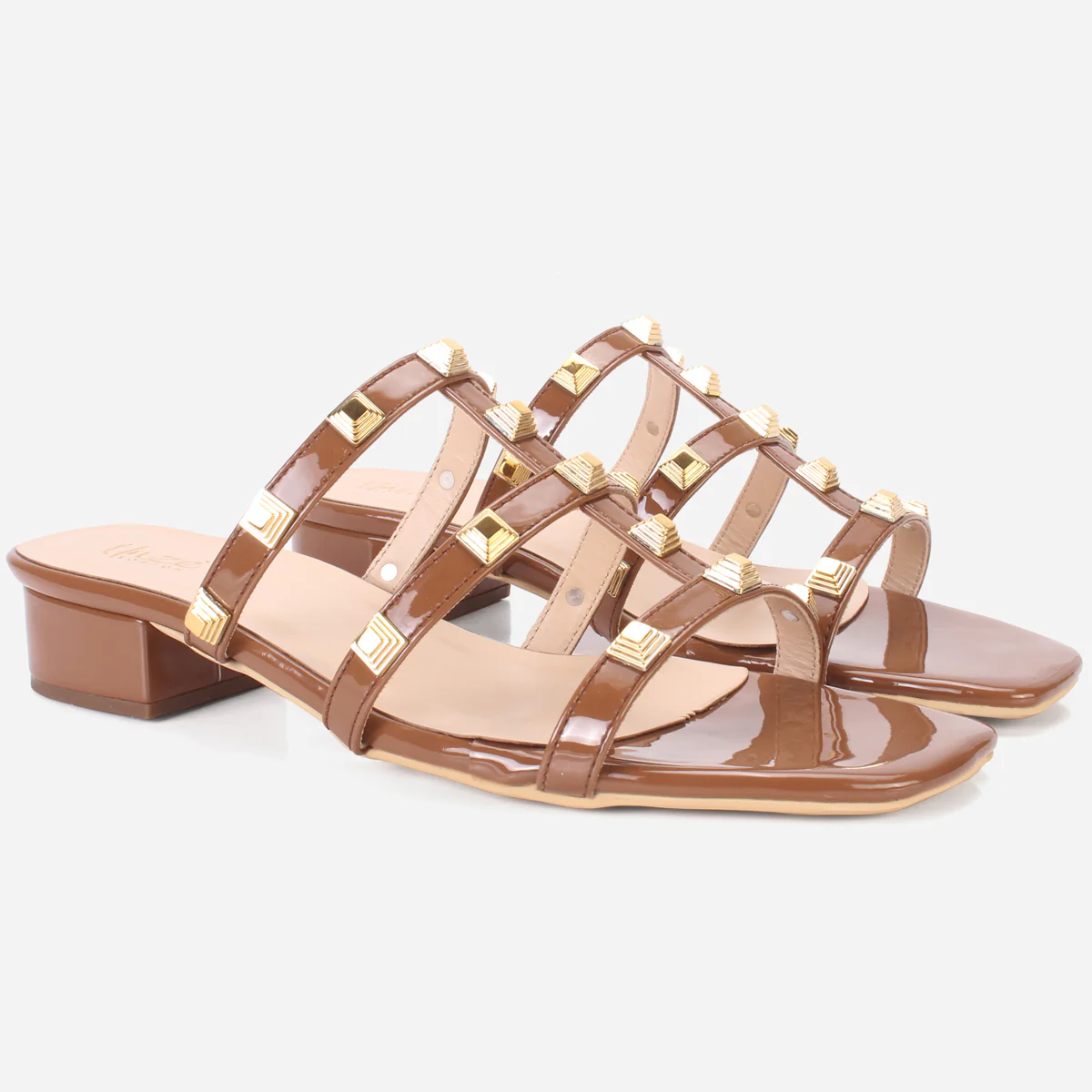 Womens "OZLEM" Decorated Block Heel Sandals - Image 2