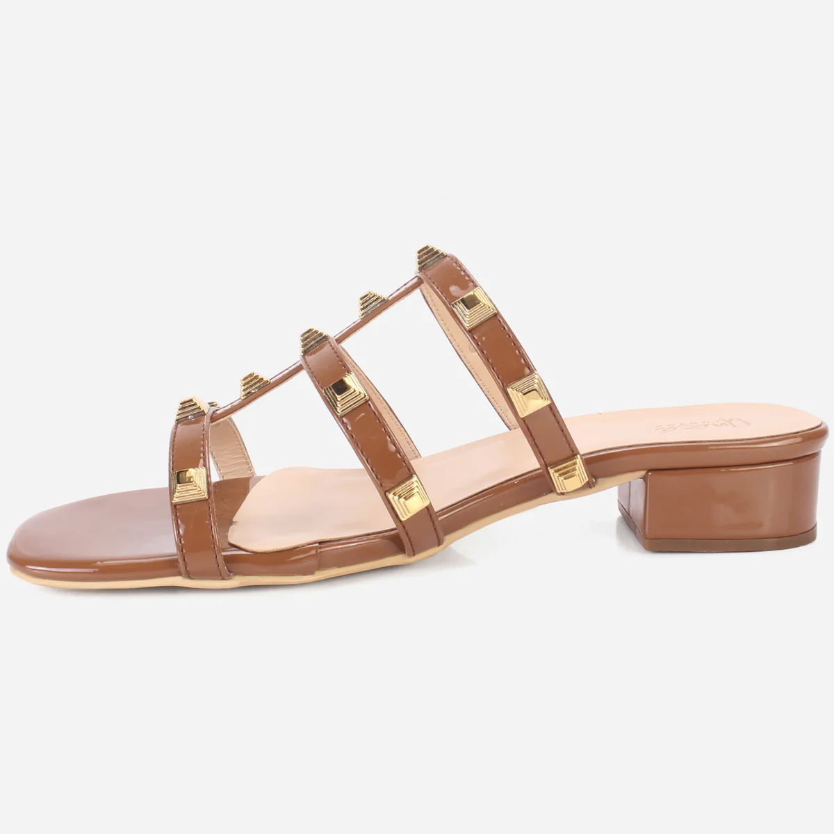 Womens "OZLEM" Decorated Block Heel Sandals - Image 3