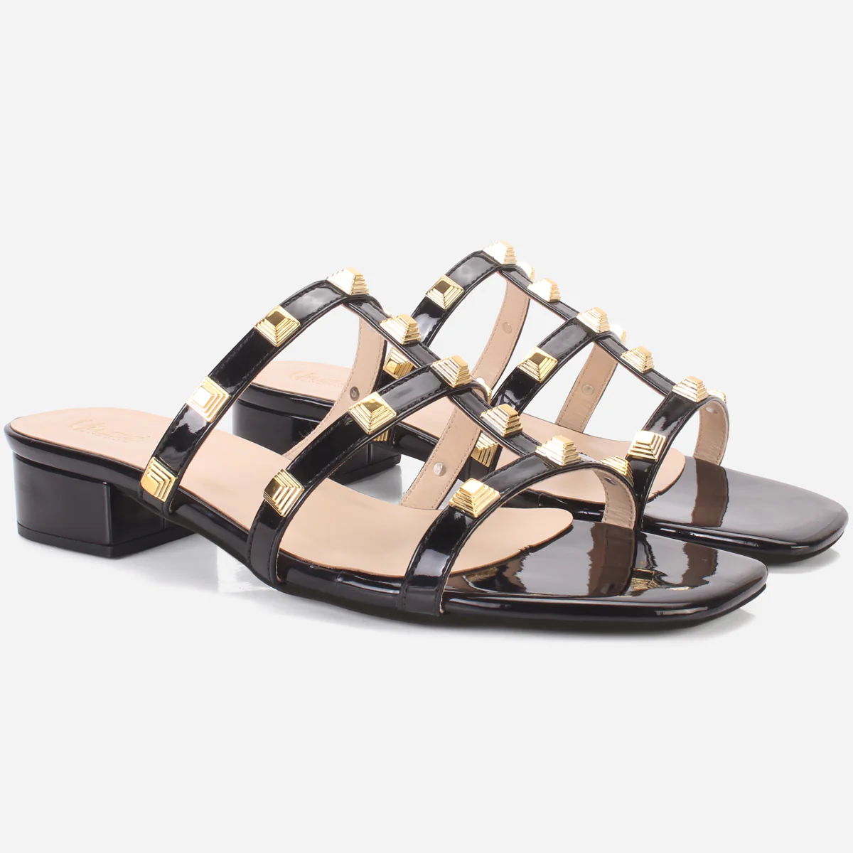 Womens "OZLEM" Decorated Block Heel Sandals - Image 2