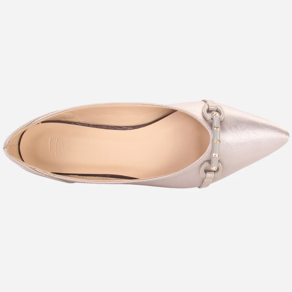 Women's "PARTIA" Pointed Toe Slip On Flat Pumps - Image 4