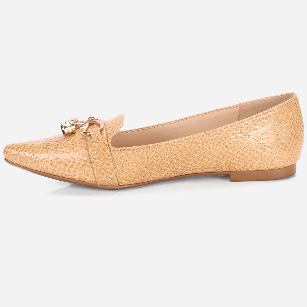 Women's "POLLI" Pointed Toe Slip On Flat Pumps - Image 3