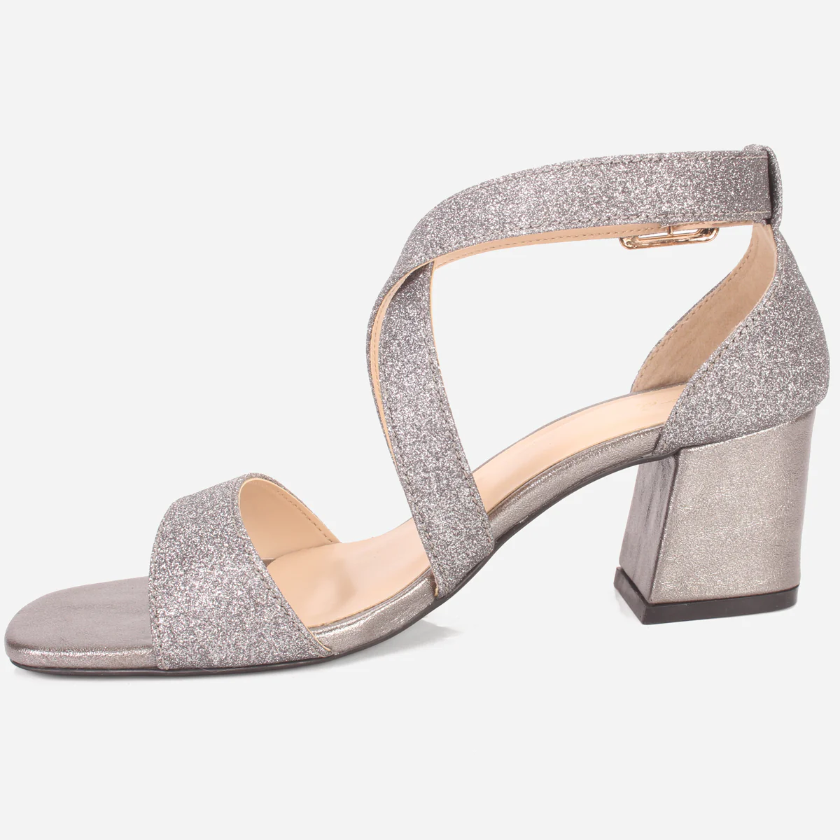 Womens "POPEL" Glittery Open Toe Summer Sandals - Image 4