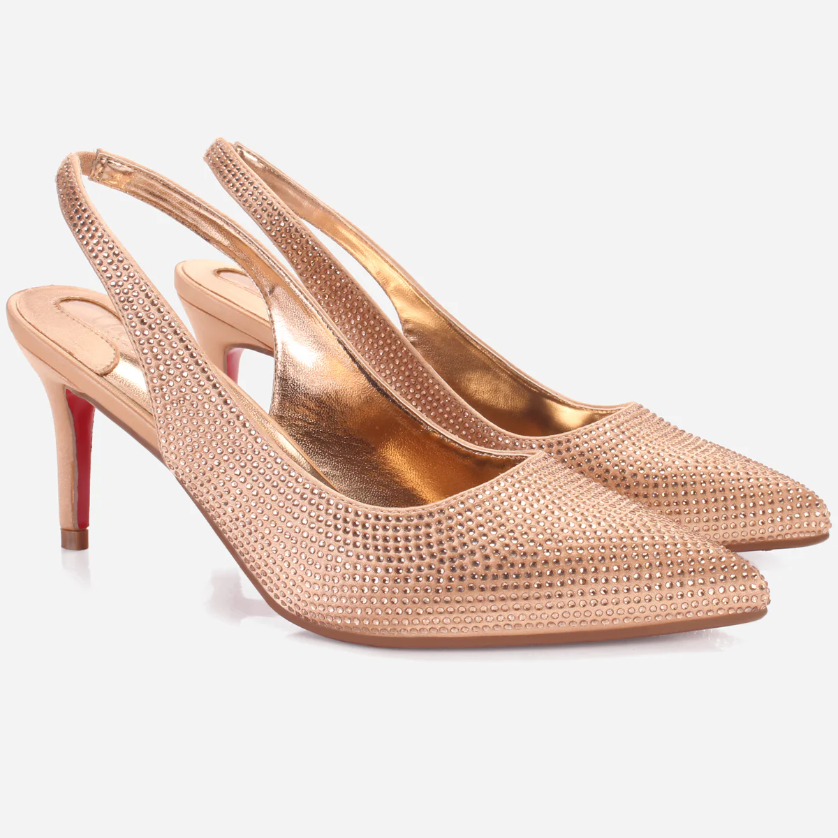 Womens "REETU" Pointed Toe Sling Back Heeled Sandals - Image 2