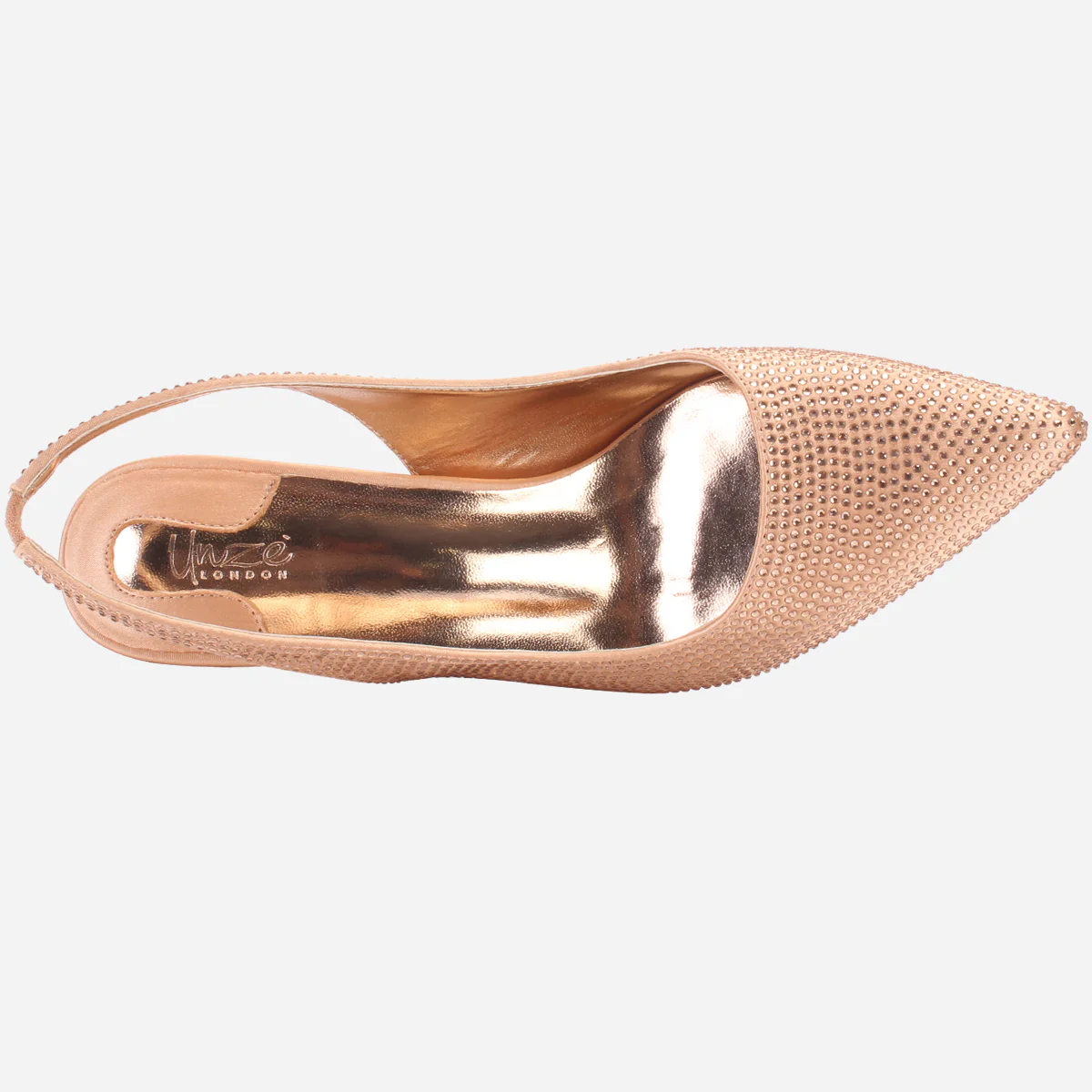 Womens "REETU" Pointed Toe Sling Back Heeled Sandals - Image 4