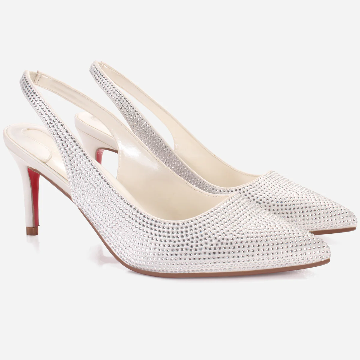 Womens "REETU" Pointed Toe Sling Back Heeled Sandals - Image 2