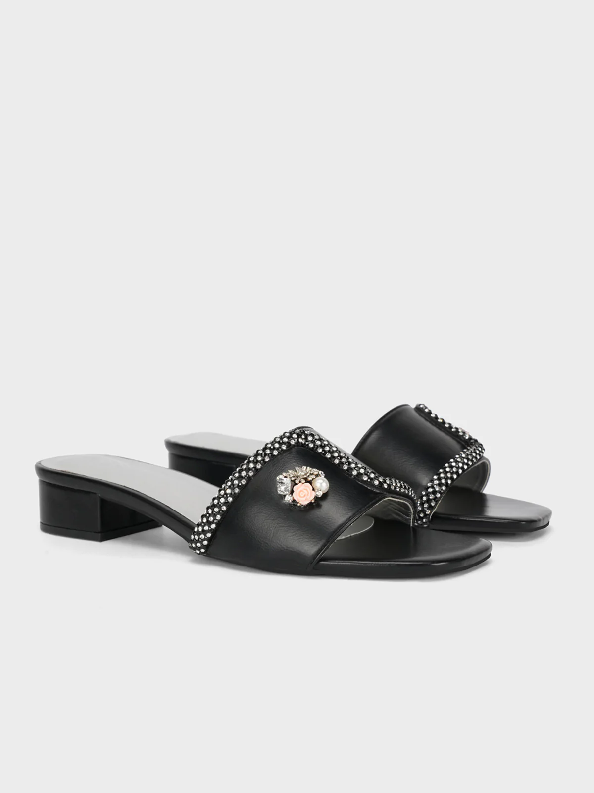 Womens "REYNA" Block Heel Summer Slippers - Image 2