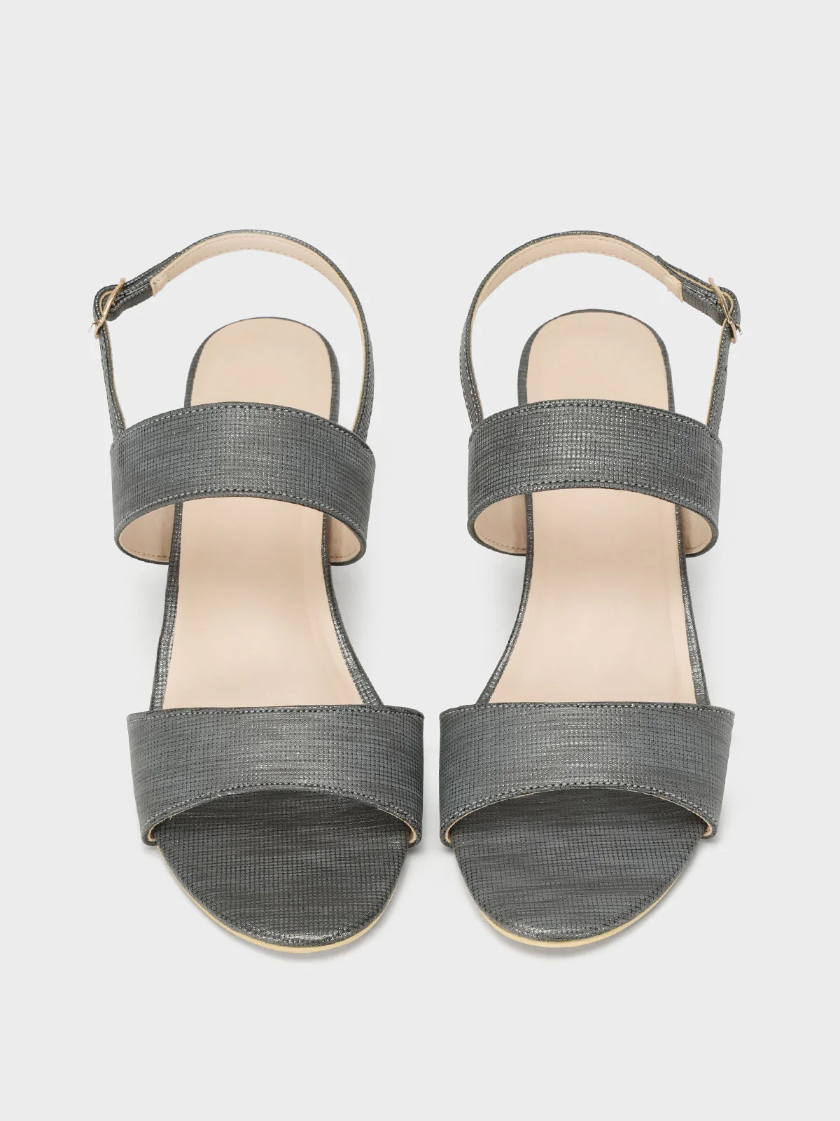 Women's "SAMRAC" Shimmer Heel Sandals - Image 5