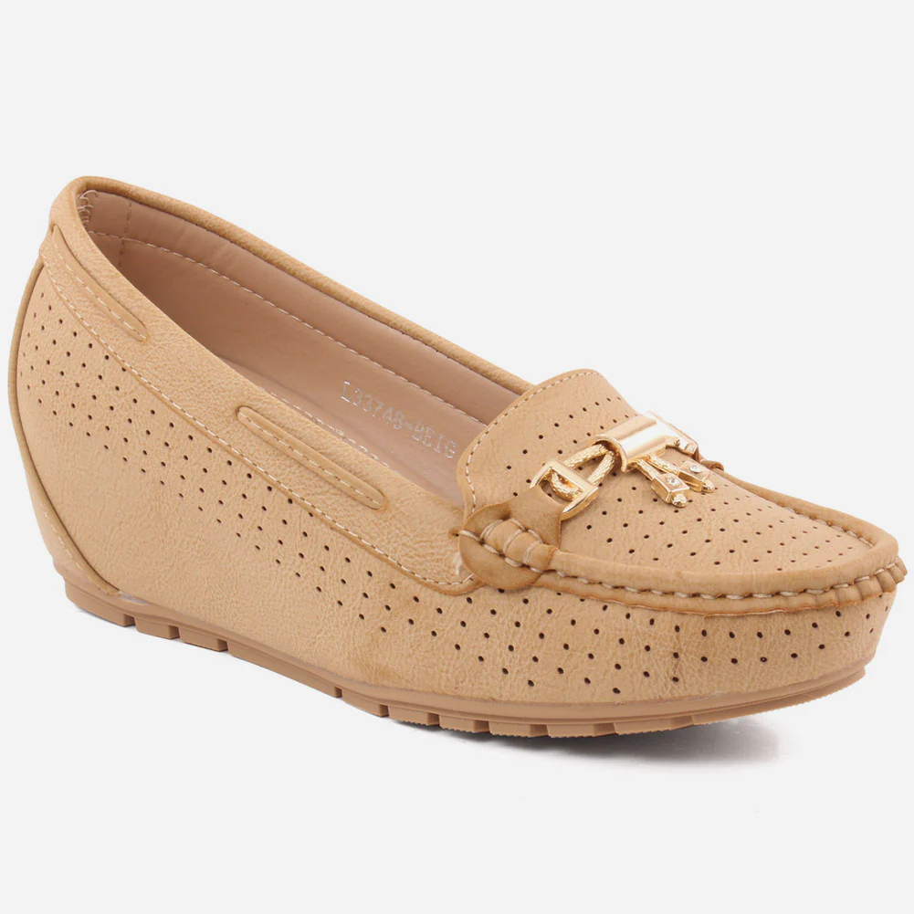 Women's "SHAHKIRA" Wedge High Heel Moccasins